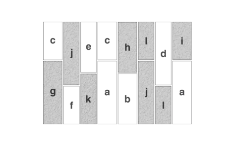Reliéfne g, j, k, h, l, i