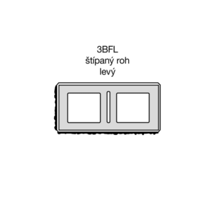 rohový 3BFL štiepaný ľavý roh