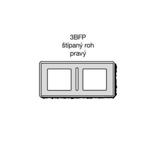 rohový 3BFP štiepaný pravý roh