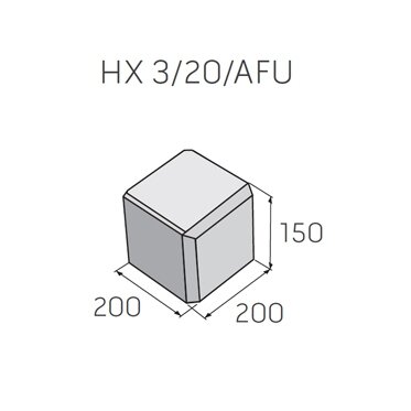 SIMPLE BLOCK tvarovka plná polovičná HX 3/20/AFU hladký okrový
