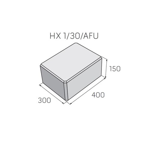 SIMPLE BLOCK tvarovka plná stĺpiková HX 1/30/AFU hladký sivý