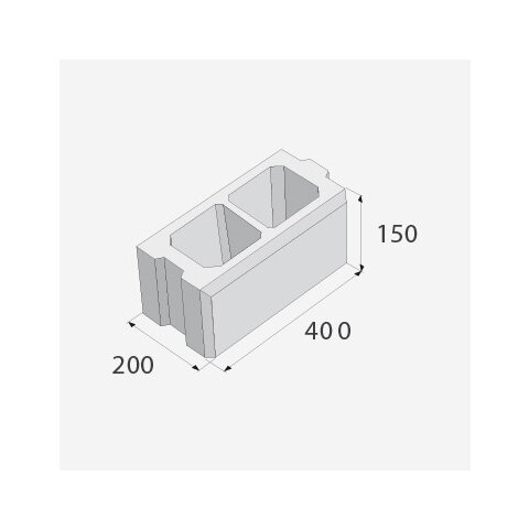 SIMPLE BLOCK tvarovka priebežná celá HX 1/20/AF hladký čierny