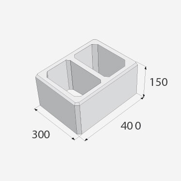 SIMPLE BLOCK tvarovka stĺpiková HX 1/30/AF hladký čierny