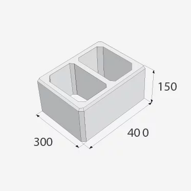 SIMPLE BLOCK tvarovka stĺpiková HX 1/30/AF hladký sivý