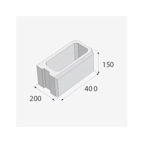 SIMPLE BLOCK tvarovka ukončujúca celá HX 2/20/AF hladký hnedý