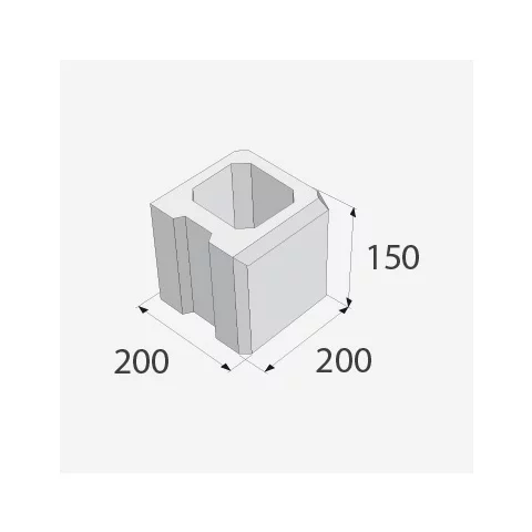 SIMPLE BLOCK tvarovka ukončujúca polovičná HX 3/20/AF hladký hnedý