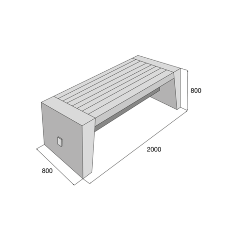 Stôl LAGUNA hladký sivý