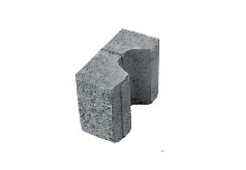 Tvárnica CASSER 1/4 3-strany štiepané 9,6x19,5x14,8cm grafitový
