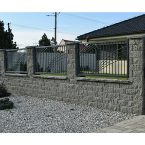 Tvárnica CASSER celý 2-strany štiepané 39,6x19,5x14,8cm sivý
