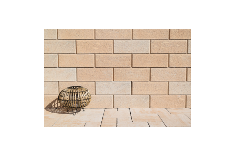 Tvárnica CASSER MONO celý 1-strana štiepaná/ 1-hladká 40x20x15 cm latte