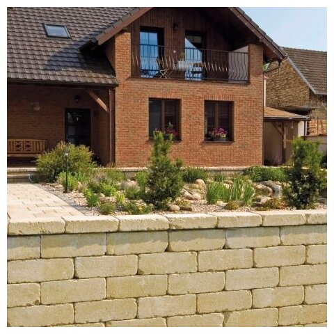 Tvárnica CASTELLO polovičný prvok 20/20/14cm okrový