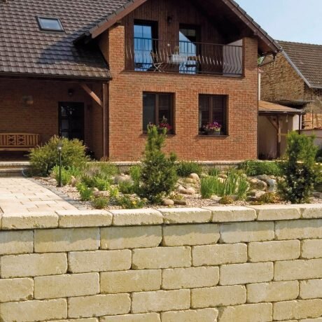 Tvárnica CASTELLO polovičný prvok 20/20/14cm okrový