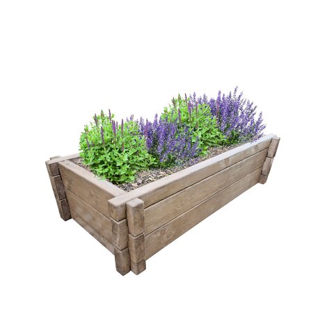 Vyvýšený záhon BARK 2/45 hnedý 180x90x45 cm