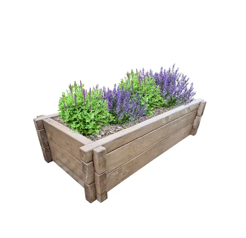 Vyvýšený záhon BARK 2/45 hnedý 180x90x45 cm