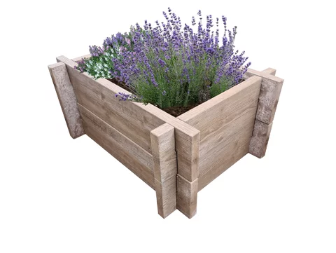 Vyvýšený záhon BARK 2/63 hnedý 180x90x63 cm