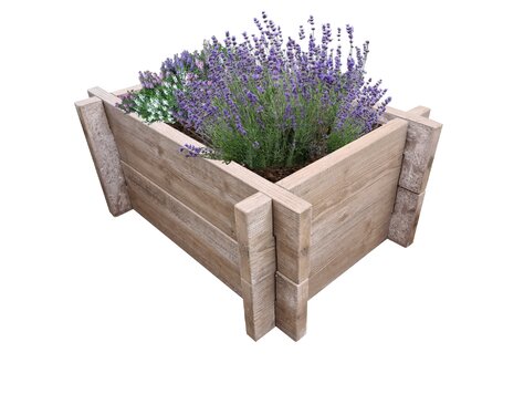 Vyvýšený záhon BARK 2/81 hnedý 180x90x81 cm