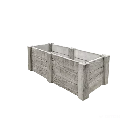 Vyvýšený záhon Línia dreva vzor DUB 4