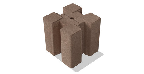 Záhonová tvárnica Planter 20x20x20 cm hnedá