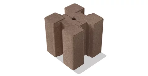 Záhonová tvárnica Planter 20x20x20 cm hnedá