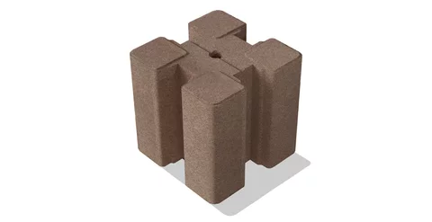 Záhonová tvárnica Planter 20x20x20 cm hnedá