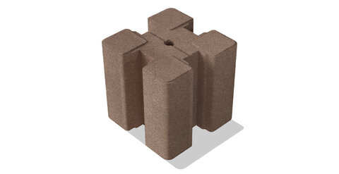 Záhonová tvárnica Planter 20x20x20 cm hnedá