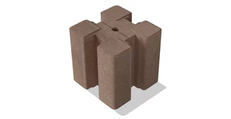 Záhonová tvárnica Planter 20x20x20 cm hnedá