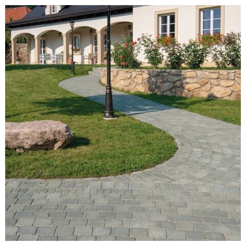 Zámková Dlažba CASTELLO® ANTICO 18,7/12,5/6cm sivo-čierna melírovaná