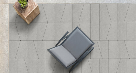 Zámková Dlažba CITY® XL trapez 32,5/17,5x50x8 cm sivo-biela