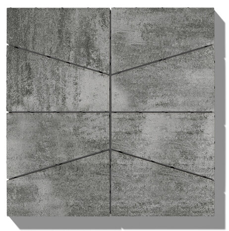 Zámková Dlažba CITY® XL trapez 32,5/17,5x50x8 cm sivo-grafitová
