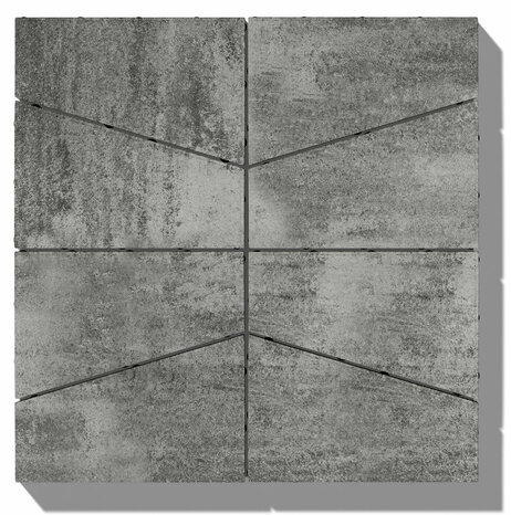 Zámková Dlažba CITY® XL trapez 32,5/17,5x50x8 cm sivo-grafitová