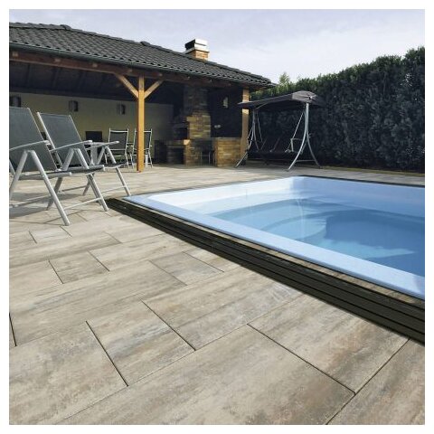 Zámková Dlažba CITYTOP® Grande kombi 6cm dymová hnedá melírovaná