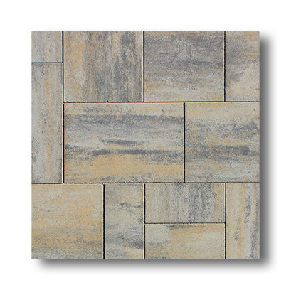 Zámková Dlažba CITYTOP® Grande kombi 6cm dymová žltá melírovaná