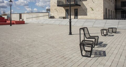 Zámková Dlažba GRANIKO® 14x14x6cm sivá