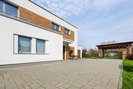 Zámkova dlažba Kombi 8 cm sivá