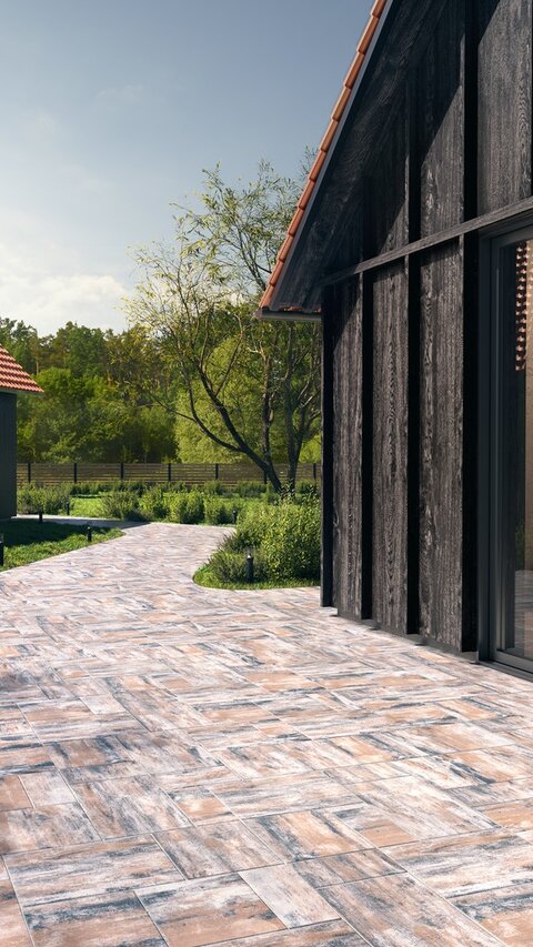 Zámková Dlažba KOMBI MAX 8cm melír Capua