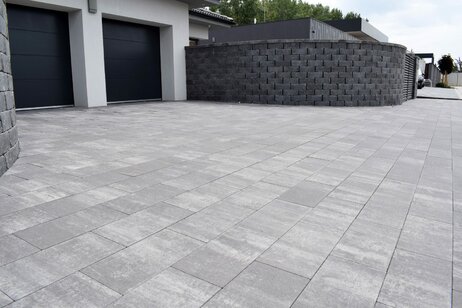 Zámková Dlažba REINA - naturo 50x25cm black-shadow