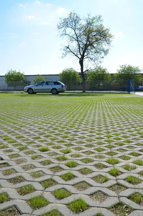 Zatrávňovacia dlažba TBX 10 cm sivá