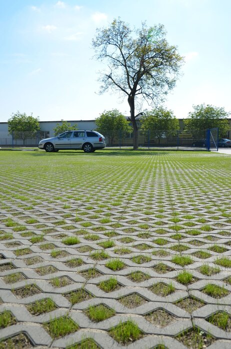 Zatrávňovacia dlažba TBX 10 cm sivá