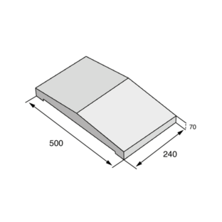 ZDV 400 - zákrytova doska - predná hrana štiepaná - stĺpiková